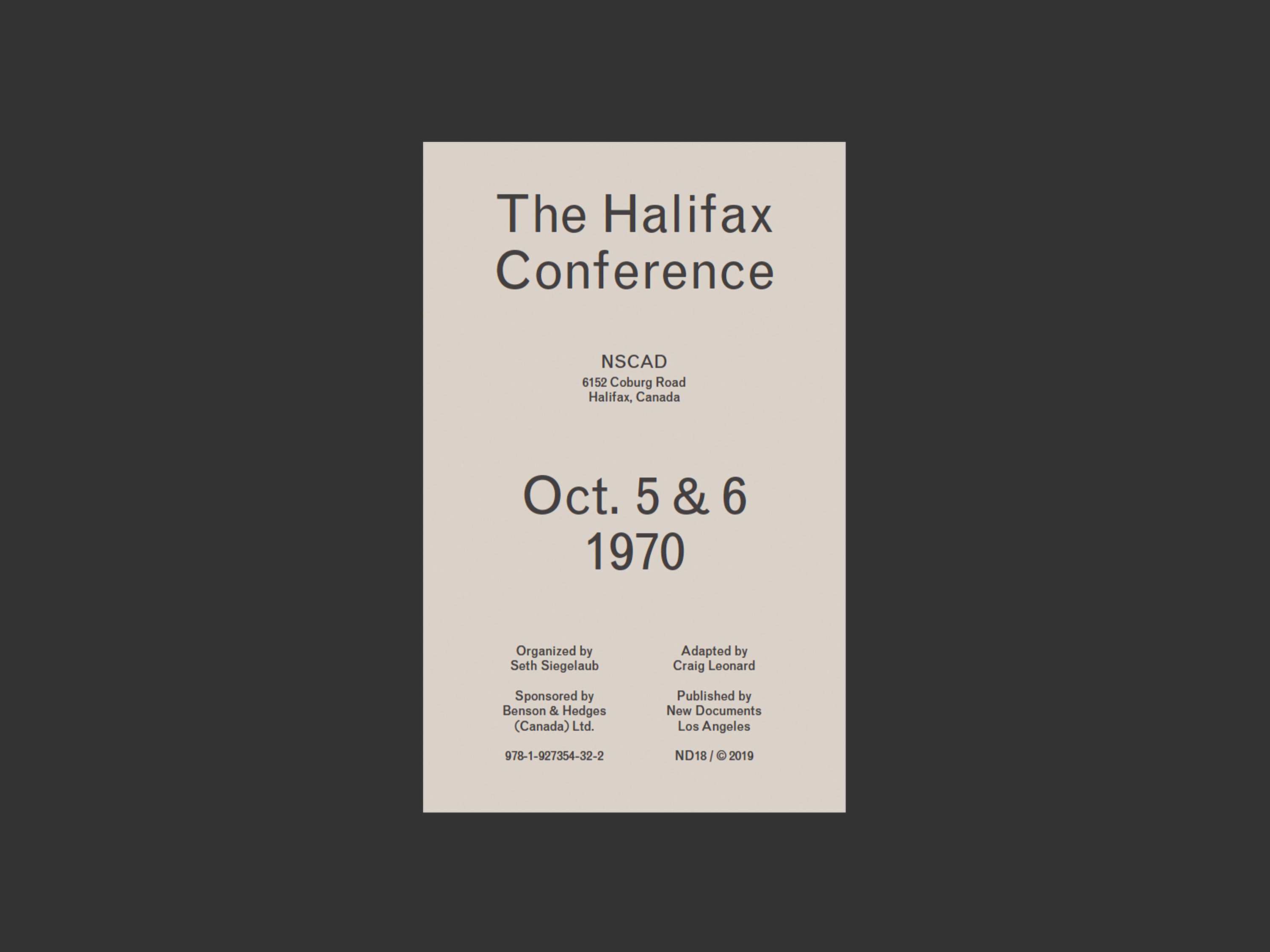 The Halifax Conference